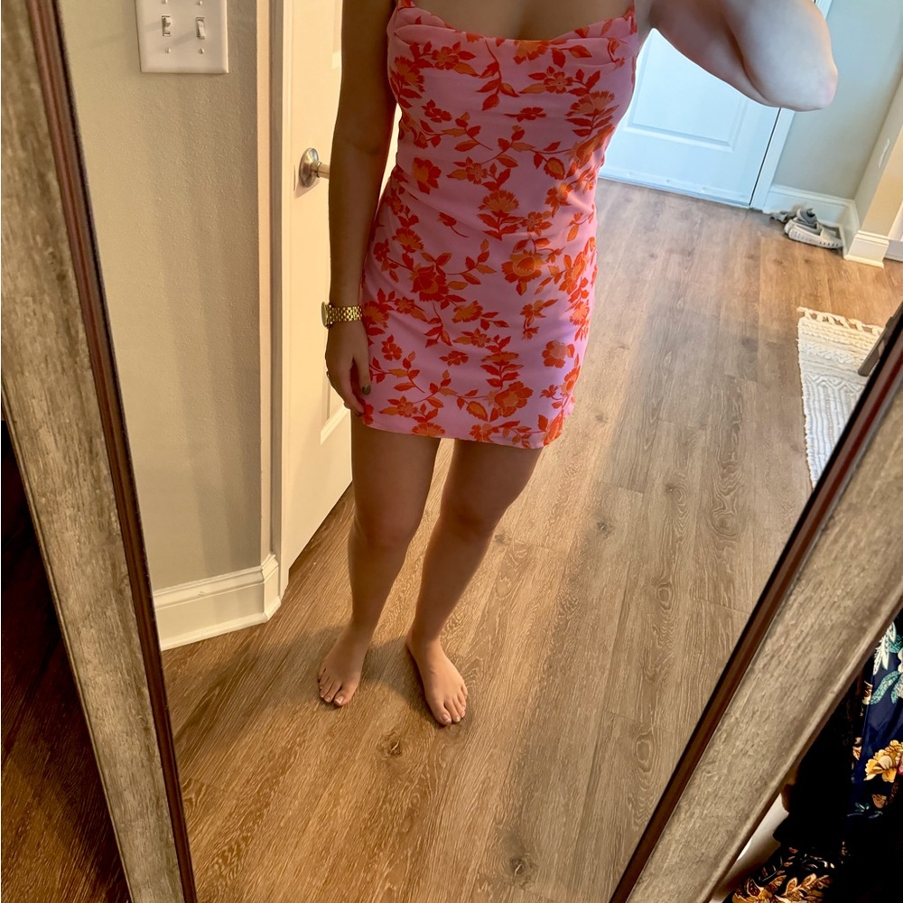 Pink and red flower short dress Altar’d State Size M - Woman